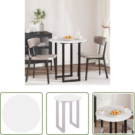 vidaXL Tavolo in legno -  Piano del tavolo Bianco 70 x 70 x 1,5 cm Legno multistrato