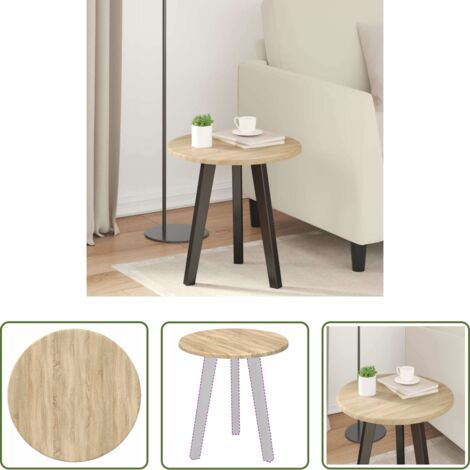 vidaXL Tavolo in legno -  Piano del tavolo rovere sonoma 40 x 40 x 1,5 cm