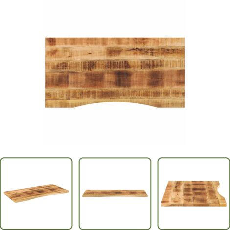 vidaXL Tavolo in legno -  Piano Scrivania con Curva 110x50x2,5cm Massello Grezzo di Mango