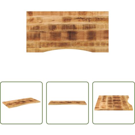 vidaXL Tavolo in legno -  Piano Scrivania con Curva 120x60x2,5cm Massello Grezzo di Mango