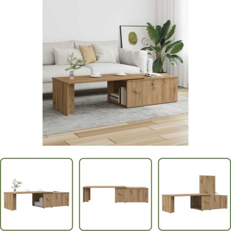 vidaXL Tavolo in legno -  Tavolino da Salotto Rovere Artigianale 150x50x35 cm Truciolato