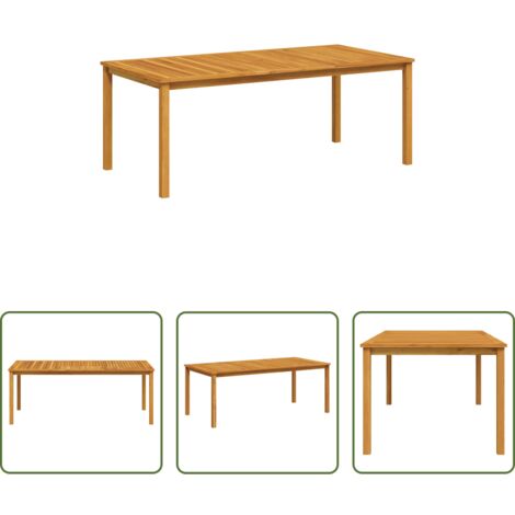 vidaXL Tavolo in legno -  Tavolo da Giardino 200x100x74 cm in Legno Massello di Acacia