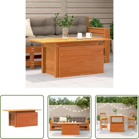 vidaXL Tavolo in legno -  Tavolo da Giardino Marrone Cera 100x50x75cm Legno Massello Pino
