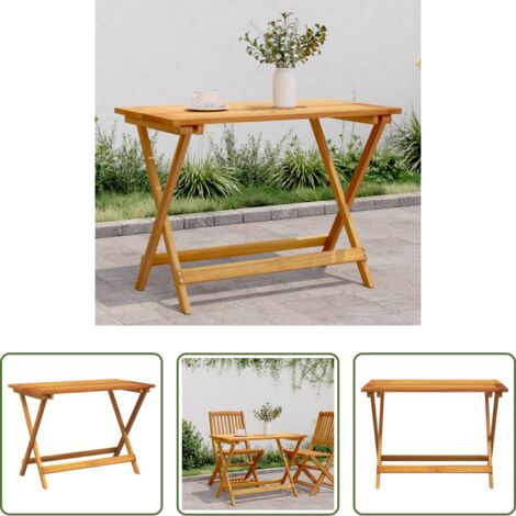 vidaXL Tavolo in legno -  Tavolo Giardino Pieghevole 90x52,5x65 cm Legno Massello Acacia