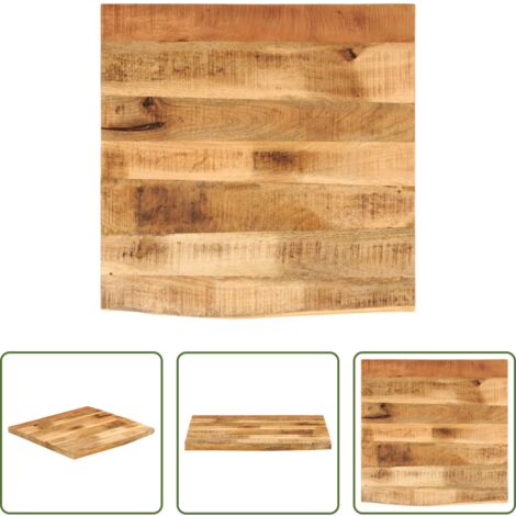 vidaXL Tavolo in mango -  Piano Tavolo 40x40x3,8 cm Bordi Vivi Legno di Mango Grezzo