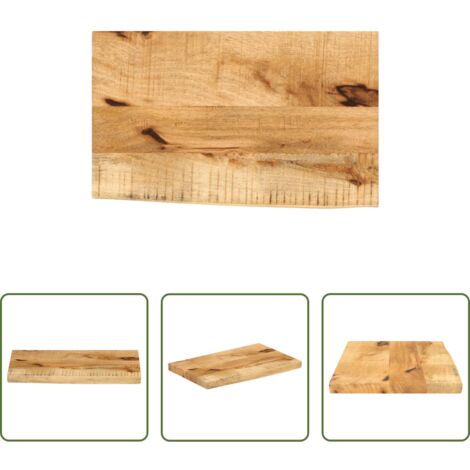 vidaXL Tavolo in mango -  Piano Tavolo 50x20x3,8 cm Bordi Vivi Legno di Mango Grezzo
