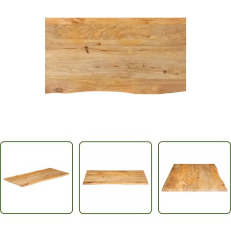 vidaXL Tavolo in mango -  Piano Tavolo Bordi Vivi 110x60x3,8cm in Legno Massello di Mango