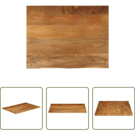 vidaXL Tavolo in mango -  Piano Tavolo Bordi Vivi 110x80x2,5cm in Legno Massello di Mango