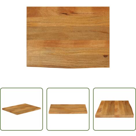 vidaXL Tavolo in mango -  Piano Tavolo Bordi Vivi 70x60x2,5 cm in Legno Massello di Mango