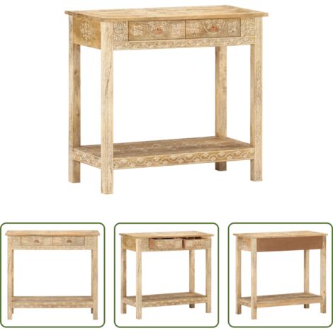 vidaXL Tavolo in mango -  Tavolo Consolle 80x35x74 cm in Legno Massello di Mango