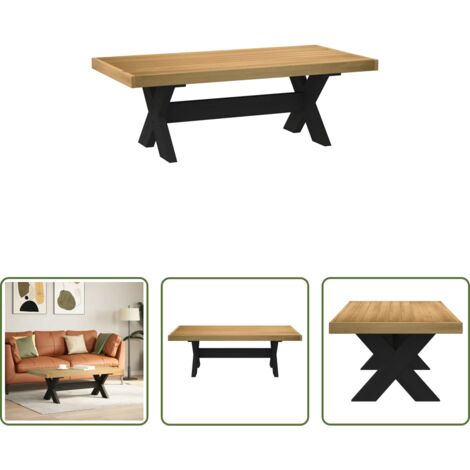 vidaXL Tavolo in pino -  Tavolino NOAIN Gambe a Forma di X 120x60x40cm in Legno Massello