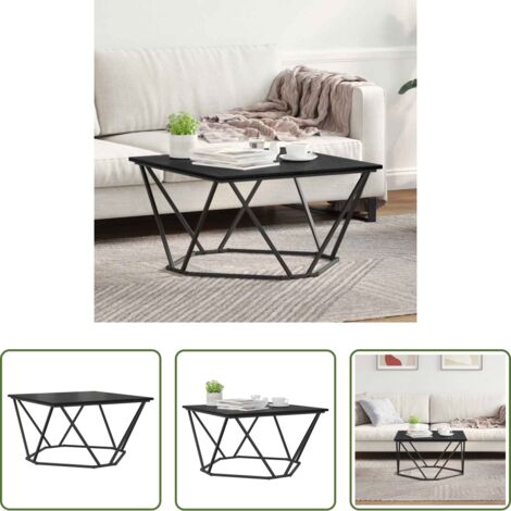 vidaXL Tavolo in Rovere -  Tavolino da salotto Rovere Nero 80 x 80 x 45 cm