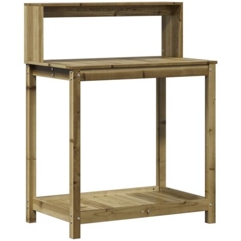 vidaXL Tavolo Invaso con Ripiani 82,5x50x109,5cm Legno Impregnato Pino