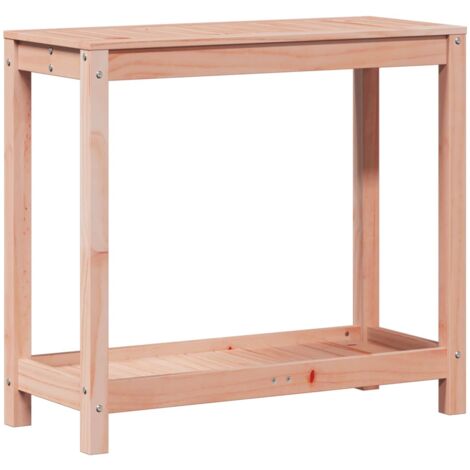 vidaXL Tavolo Invaso con Ripiano 82,5x35x75 cm Legno Massello Douglas