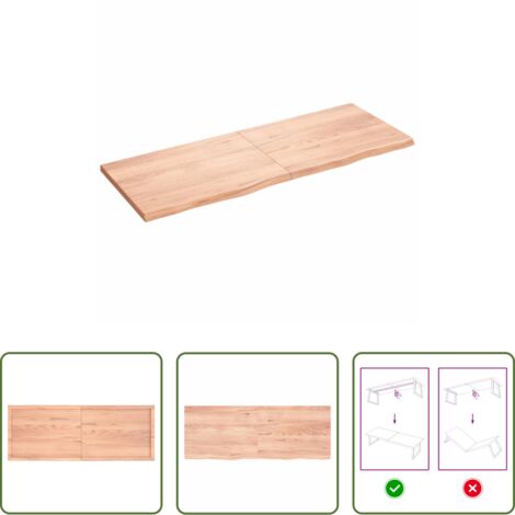 vidaXL Tavolo marrone -  Piano Tavolo Marrone 160x60x(2-4) cm Massello Rovere Trattato