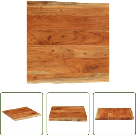 vidaXL Tavolo quadrato -  Piano Tavolo 60x60x3,8 cm Quadrata Legno Acacia Bordi Vivi