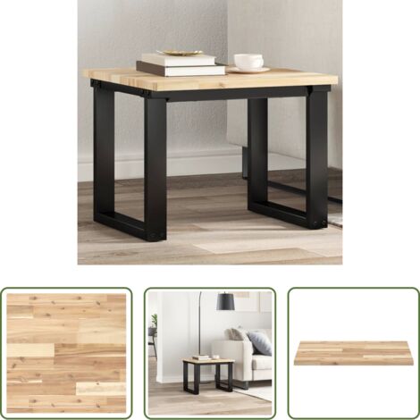 vidaXL Tavolo quadrato -  Piano Tavolo Quadrato 50x50x2 cm in Legno Massello di Acacia