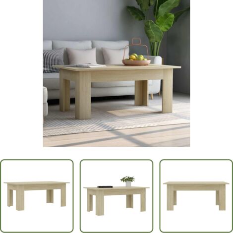 vidaXL Tavolo rovere Sonoma -  Tavolino da Salotto Rovere Sonoma 100x60x42cm Legno Multistrato
