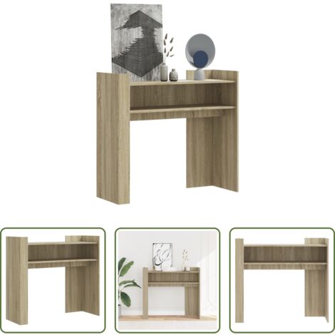 vidaXL Tavolo Rovere Sonoma -  Tavolo Consolle Rovere Sonoma 100x35x90 cm in Legno Multistrato