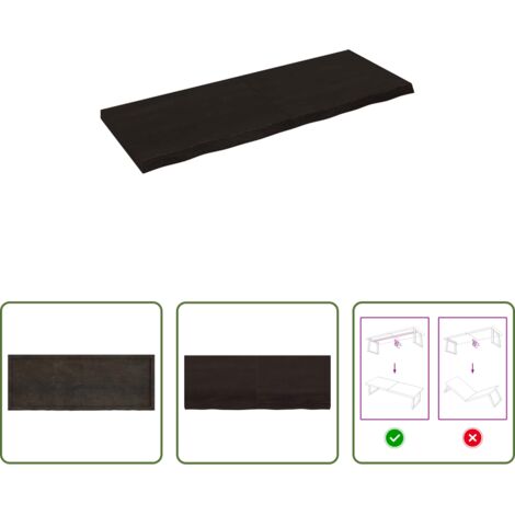 vidaXL Tavolo sostitutivo -  Piano Tavolo Marrone 160x60x(2-6) cm Rovere Massello Trattato