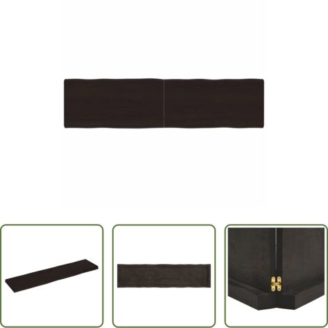 vidaXL Tavolo sostitutivo -  Piano Tavolo Marrone Scuro 160x40x(2-6)cm Rovere Non Trattato