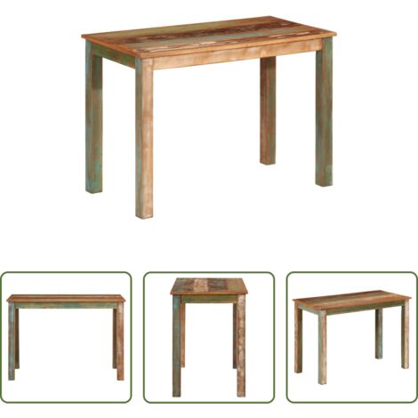 vidaXL Tavolo vintage -  Tavolo da Pranzo 110x55x76 cm in Legno Massello di Recupero