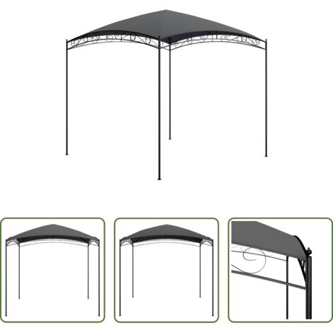 vidaXL Techo de poliéster -  Cenador gris antracita 3x3x2,65 m 180 g/m²