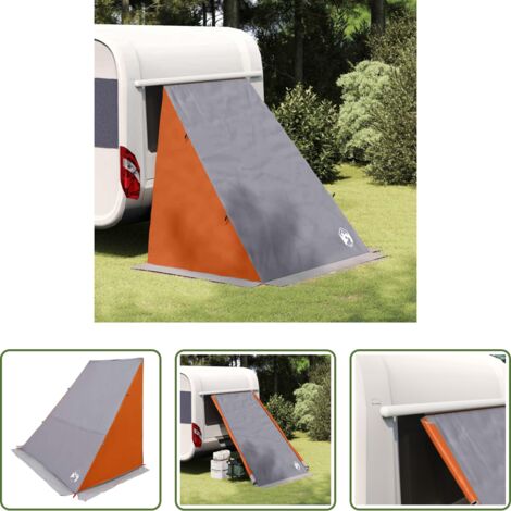 vidaXL Techo para jardín -  Tienda para portón trasero Gris y naranja 190 x 150 x 185 cm