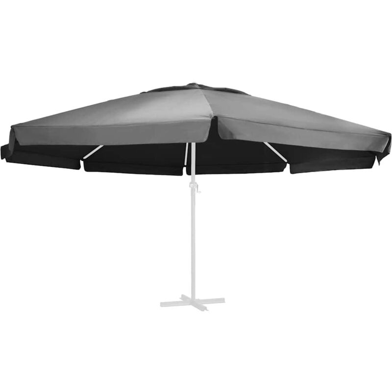 

vidaXL Tela de repuesto para sombrilla gris antracita 600 cm
