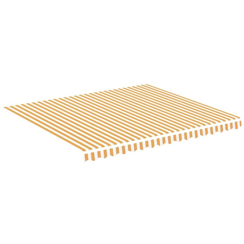 

Tela de repuesto para toldo amarillo y blanco 4x3,5 m - Amarillo - Vidaxl