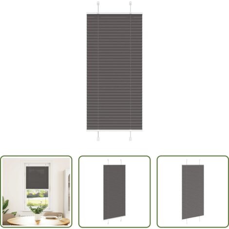vidaXL Tela plisada -  Estor Plisado negro 65x150 cm Tela Ancho 64,4 cm Poliéster