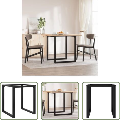 vidaXL Telaio a O -  Telaio Gambe a O per Tavolo da Pranzo 60x60x73 cm in Acciaio