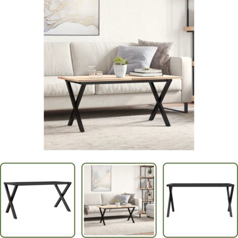vidaXL Telaio a X -  Telaio Gambe a X per Tavolino da Salotto 90x30x43 cm in Acciaio