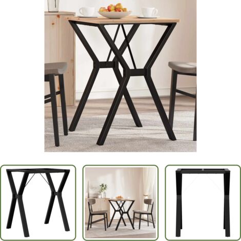vidaXL Telaio a Y -  Telaio Gambe a Y per Tavolo da Pranzo 60x50x73 cm in Acciaio