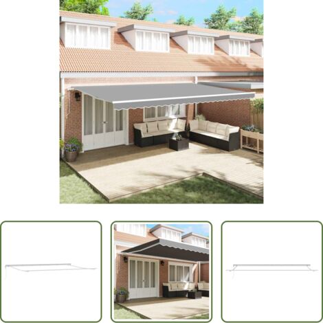 vidaXL Telaio alluminio -  Struttura della tenda Bianco 600 × 300 cm Alluminio