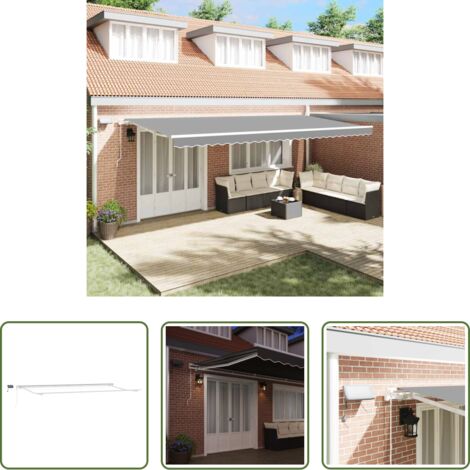 vidaXL Telaio alluminio -  Struttura della tenda Bianco 600 × 350 cm Alluminio