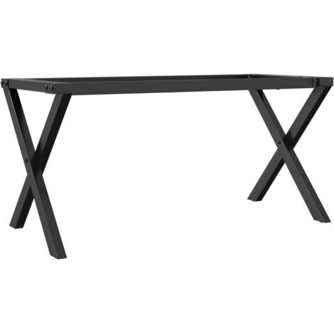 vidaXL Telaio Gambe a X per Tavolino da Salotto 90x30x43 cm in Acciaio