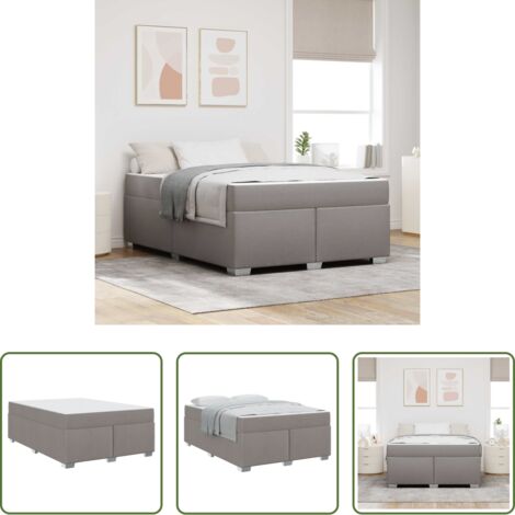 vidaXL Telaio in legno -  Struttura del letto con materasso Talpa 140 x 200 cm Tessuto