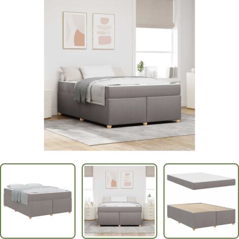vidaXL Telaio letto -  Struttura del letto con materasso Talpa 140 x 200 cm Tessuto