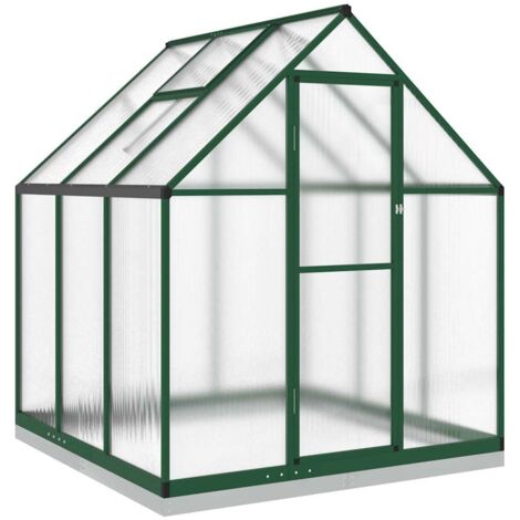 vidaXL Telaio Serra con Base Verde 169x169x202 cm in Alluminio
