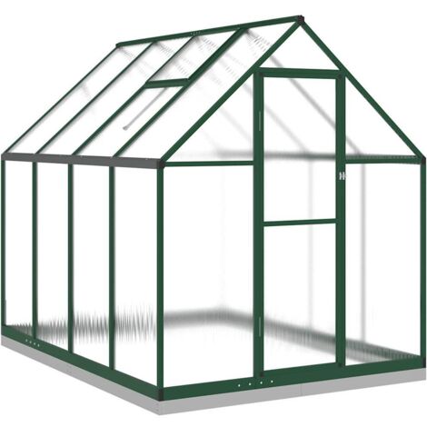 vidaXL Telaio Serra con Base Verde 224x169x202 cm in Alluminio