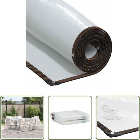 vidaXL Telo da giardino -  Telone trasparente con occhielli 3x3 m in polietilene