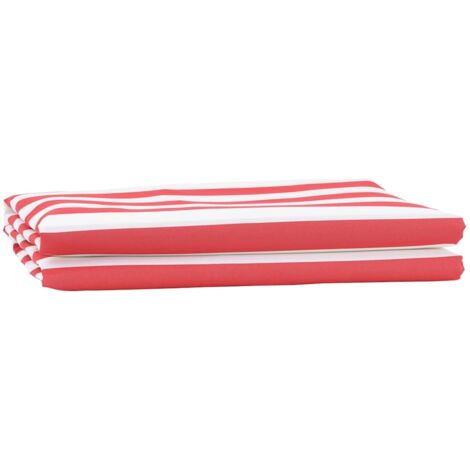 vidaXL Telo di ricambio per tenda da sole Rosso e bianco 10 x 1.6 m