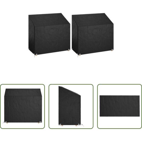 vidaXL Telo per mobili da esterno -  Copri Panche Giardino 2pz 8Occhielli 130x70x70/88cm Polietilene