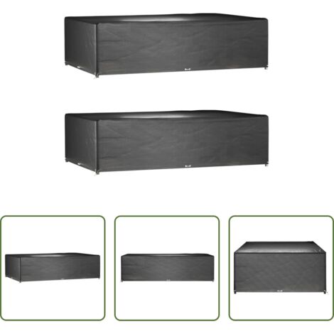 vidaXL Telo per patio -  Copri Mobili Giardino 2pz 16 Occhielli 325x205x90cm Rettangolo