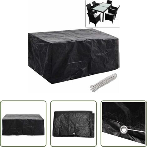 vidaXL Telo per rattan -  Copertura per Mobili da Giardino con 8 Occhielli 240x140x90 cm