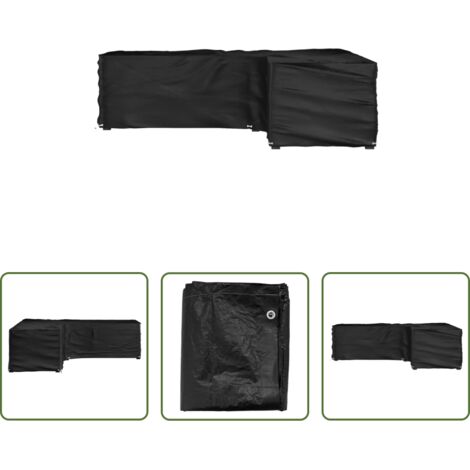 vidaXL Telo protettivo per rattan -  Copertura Mobili da Giardino a L 16 Occhielli 250x250x70 cm