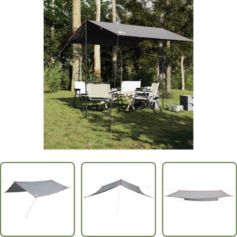 vidaXL Telone da esterno -  Telone da Campeggio Grigio/Arancione 300x294 cm Impermeabile