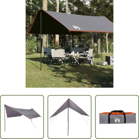 vidaXL Telone da fuori casa -  Telone da Campeggio Arancione 430x380x210 cm Impermeabile