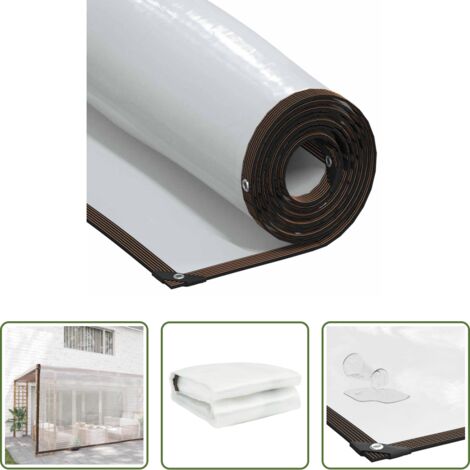 vidaXL Telone da giardino -  Telone Trasparente con Occhielli 6x10 m in Polietilene